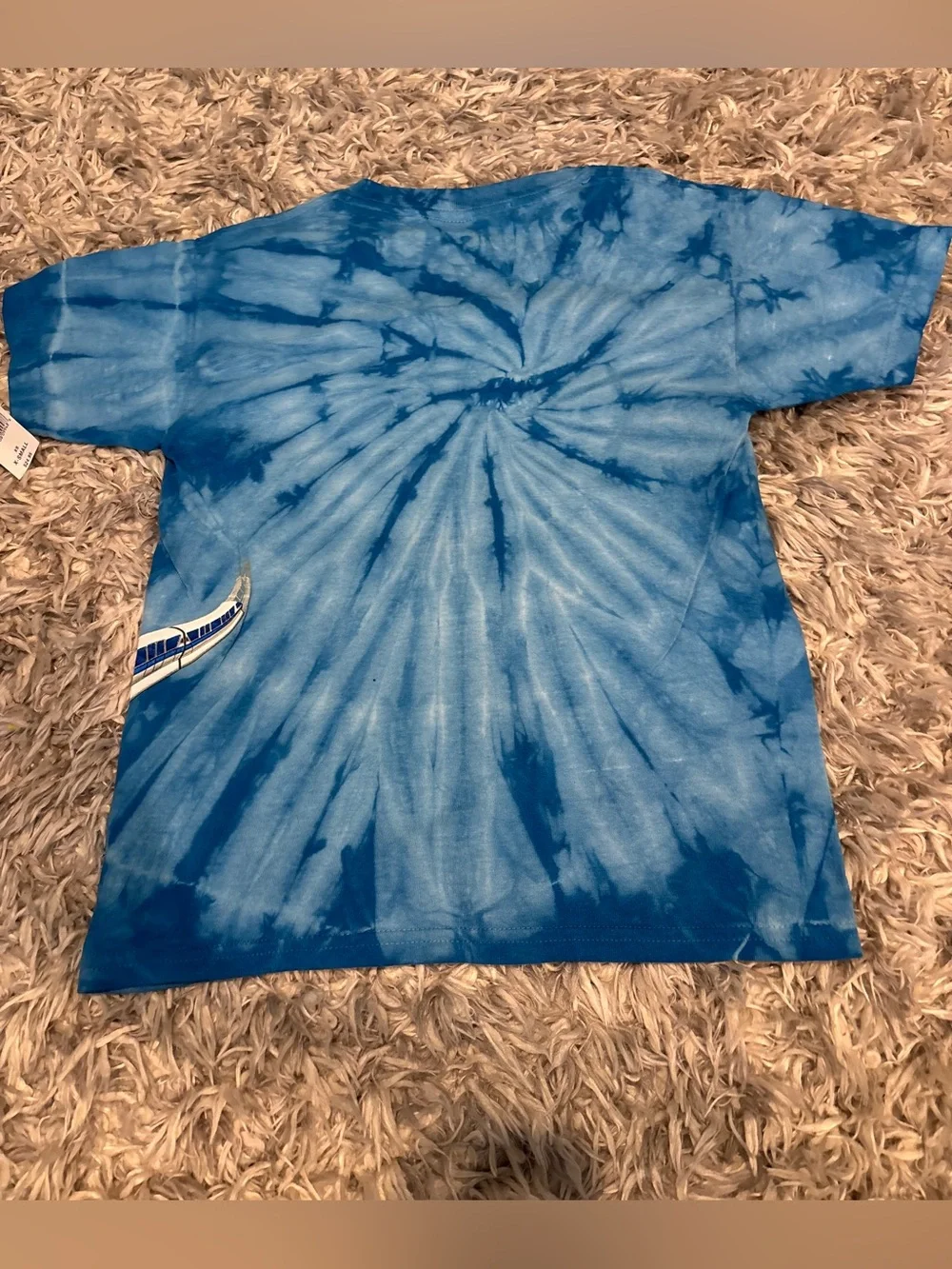 NWT Disney Parks Youth XS Blue Tie Dye T-Shirt Monorail Mickey Castle Kids